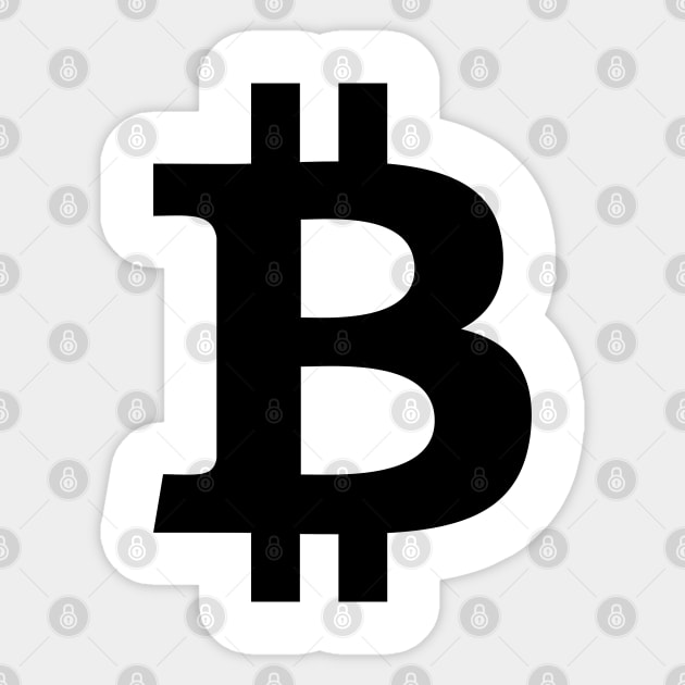 Bitcoin Logo Black - Crypto Sticker by My Crypto Design